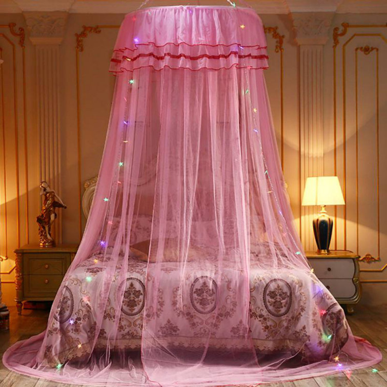 Auvent De Lit Sweet Dreams – Double à King Size Avec Lumières Intégrées, Rose